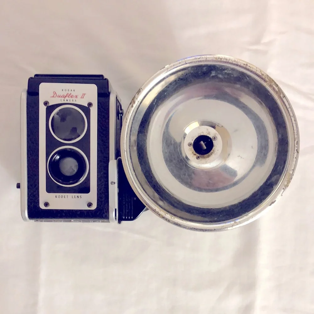 Vintage Kodak Duaflex II Box Camera With Duaflex Flasholder